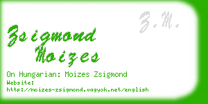 zsigmond moizes business card